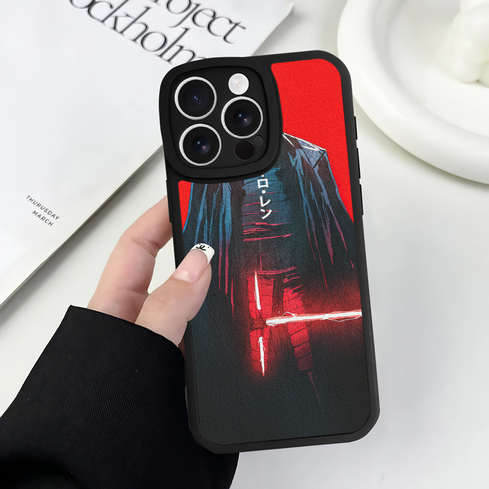 （画像用） スター・ウォーズ Star Wars 【iPhone 16シリーズ対応】シリコンスマホケース（レザー調） 材質：シリコン